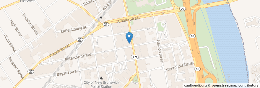 Mapa de ubicacion de Rite Aid en United States, New Jersey, Middlesex County, New Brunswick.