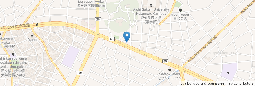 Mapa de ubicacion de Mammies en 일본, 아이치현, 나고야 시, 千種区.