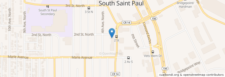 Mapa de ubicacion de South St Paul Police Station en United States, Minnesota, Dakota County, South St. Paul.