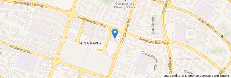 Mapa de ubicacion de Compassvale Interchange en Singapur, Northeast.