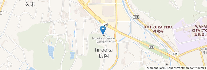 Mapa de ubicacion de 広岡集会所 en Japon, Préfecture De Tottori, 鳥取市.