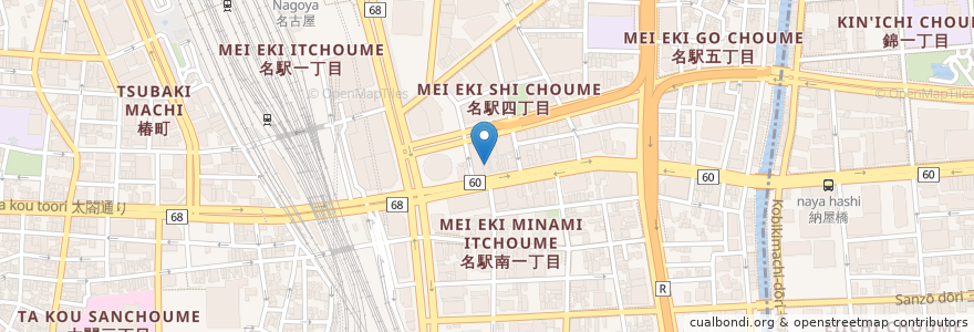 Mapa de ubicacion de Big Echo en Japan, Präfektur Aichi, 名古屋市, 中村区.