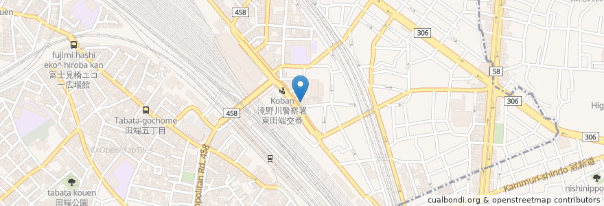 Mapa de ubicacion de 初恋屋 en Japonya, 東京都, 北区.