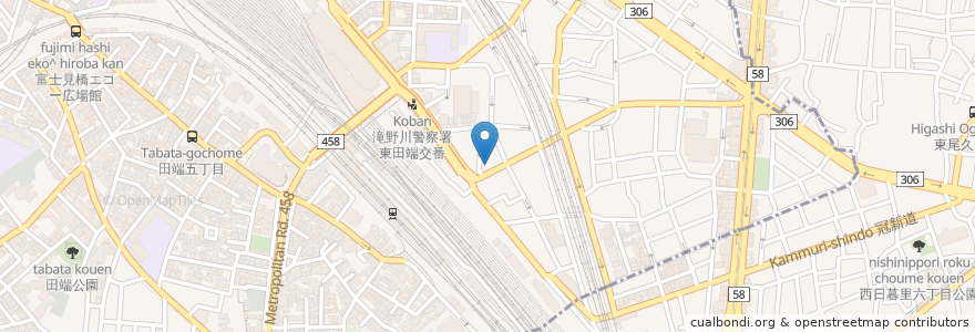 Mapa de ubicacion de 中央動物専門学校 en Japão, Tóquio, 北区.