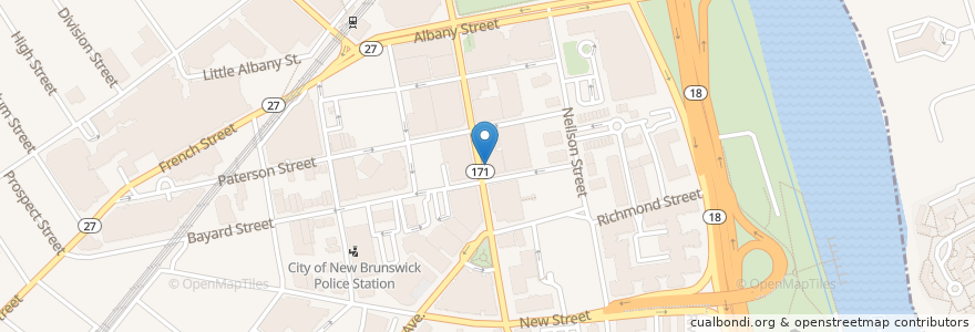 Mapa de ubicacion de My Way Korean Restaurant en Stati Uniti D'America, New Jersey, Middlesex County, New Brunswick.
