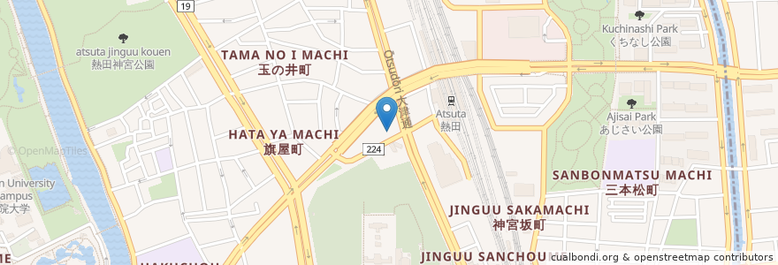Mapa de ubicacion de サニー en Giappone, Prefettura Di Aichi, 名古屋市, 熱田区.