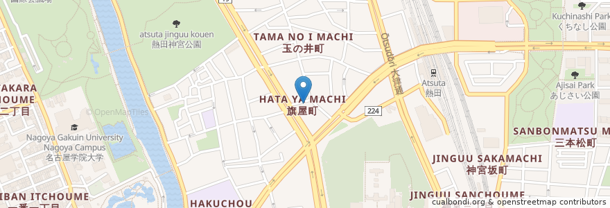 Mapa de ubicacion de ふじ笑 en Japan, Aichi Prefecture, Nagoya, Atsuta Ward.