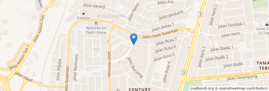 Mapa de ubicacion de Pizza Hut en 말레이시아, Iskandar Malaysia, Iskandar Malaysia, Johor Bahru, Johor Bahru.