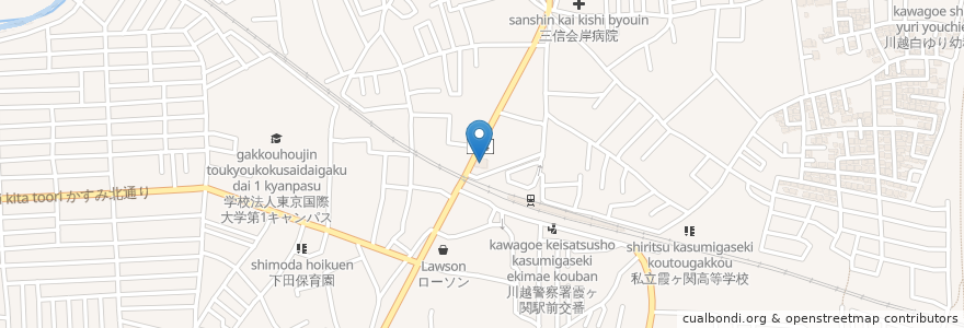Mapa de ubicacion de ガスト en Japan, Präfektur Saitama, 川越市.
