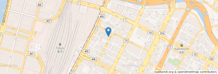 Mapa de ubicacion de 銀だこ・ハイボール酒場八重洲北口店 en 日本, 東京都, 中央区.