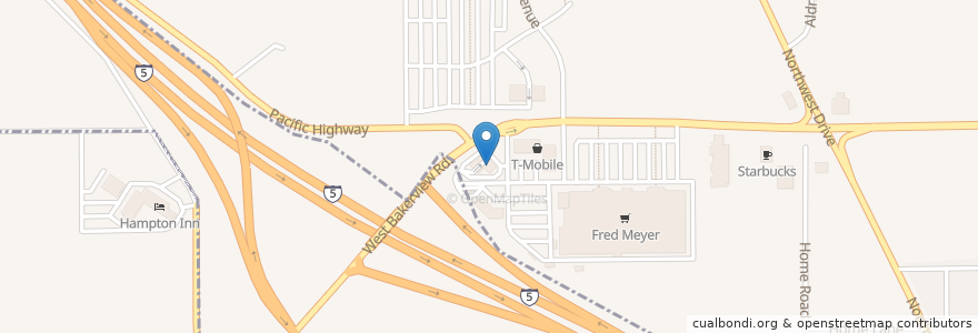 Mapa de ubicacion de Fred Meyer Gas Station en 美利坚合众国/美利堅合眾國, 华盛顿州 / 華盛頓州, Whatcom County, Bellingham.