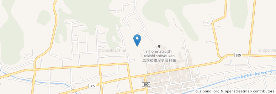 Mapa de ubicacion de 二本松神社 en 日本, 福島県, 二本松市.