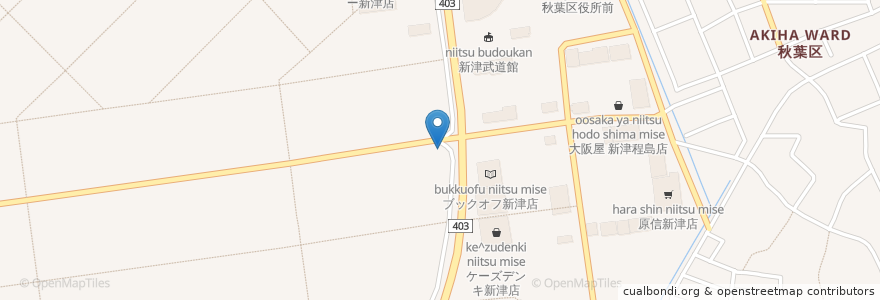 Mapa de ubicacion de 秋葉区 en 日本, 新潟県, 新潟市, 秋葉区.