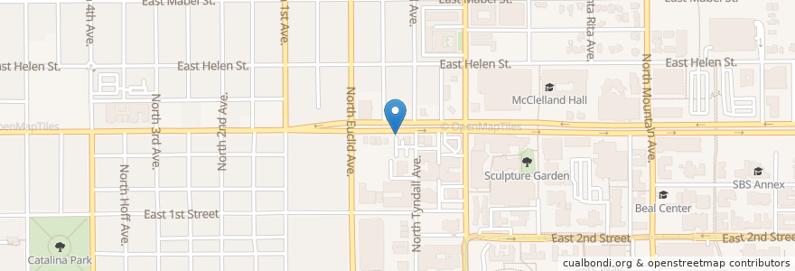 Mapa de ubicacion de Speedway/Euclid en United States, Arizona, Pima County, Tucson.