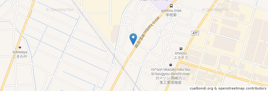 Mapa de ubicacion de 大円寺 en 일본, 아이치현, 岡崎市.