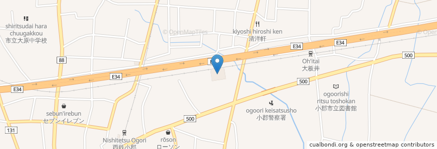Mapa de ubicacion de ディスカウント ドラッグコスモス小郡店 en 日本, 福岡県, 小郡市.