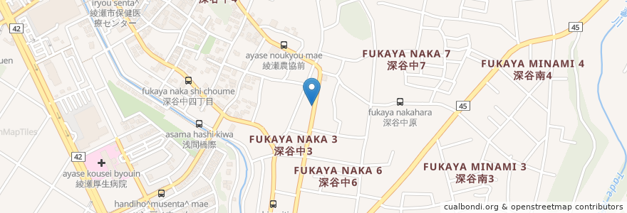 Mapa de ubicacion de Ayase Apartment en Japan, Präfektur Kanagawa, 綾瀬市.
