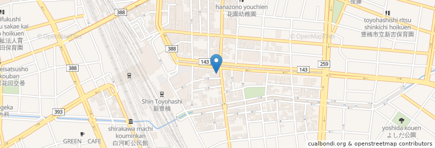 Mapa de ubicacion de ベリーベリースープ en Japan, 愛知県, 豊橋市.
