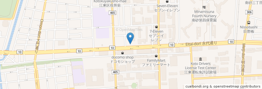 Mapa de ubicacion de Pronto en اليابان, 東京都, 江東区.