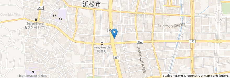 Mapa de ubicacion de はなたま en 日本, 静冈县, 浜松市, 中区.
