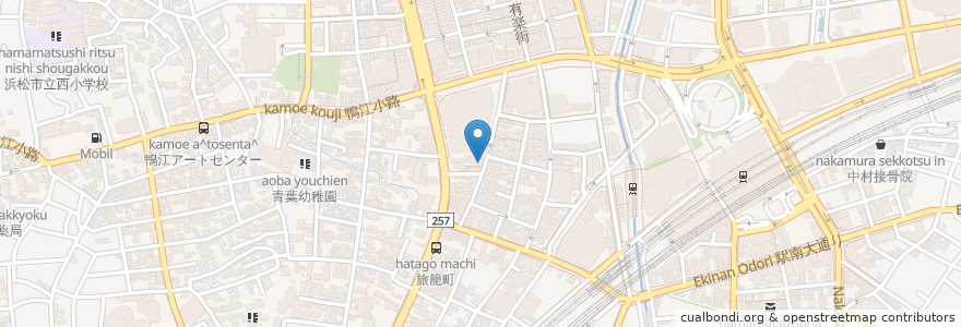 Mapa de ubicacion de 茶ばら en Jepun, 静岡県, 浜松市, 中区.