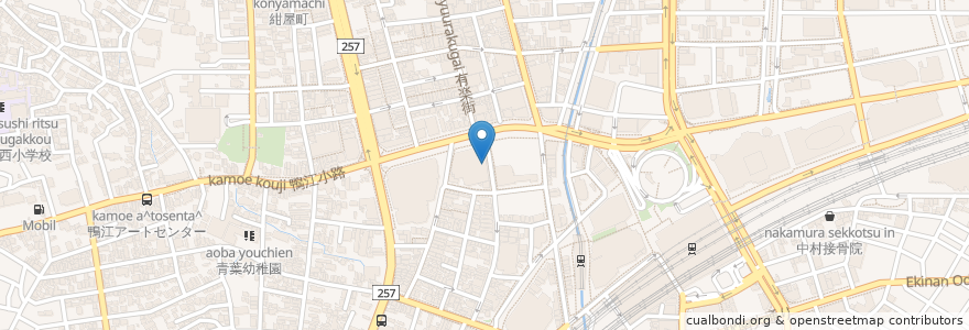 Mapa de ubicacion de がブリチキン en اليابان, شيزوكا, 浜松市, 中区.
