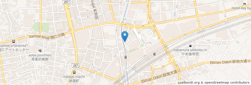 Mapa de ubicacion de テング酒場 en Jepun, 静岡県, 浜松市, 中区.