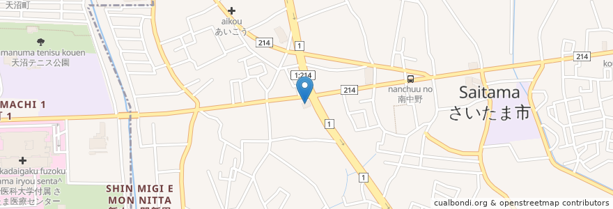 Mapa de ubicacion de スシロー 大宮店 en 日本, 埼玉县, 埼玉市, 見沼区.