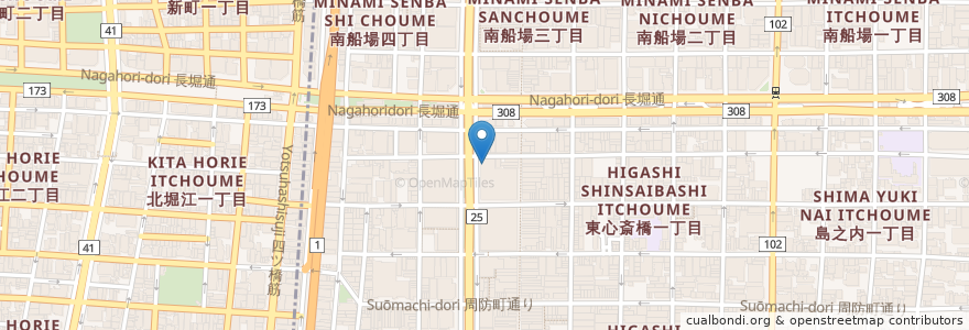 Mapa de ubicacion de HARBS en Japão, 大阪府, 大阪市, 中央区.