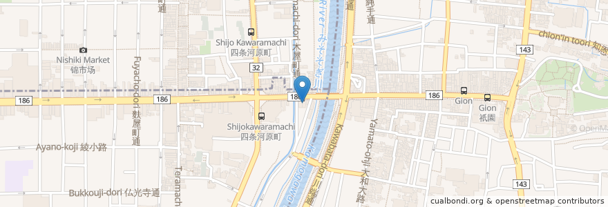 Mapa de ubicacion de Torijirou en Japan, Präfektur Kyōto, 京都市, 東山区.