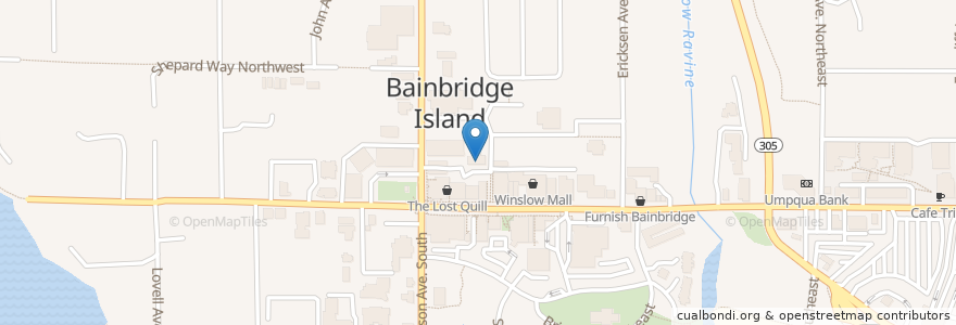 Mapa de ubicacion de J'aime Les Crêpes en États-Unis D'Amérique, Washington, Kitsap County, Bainbridge Island.