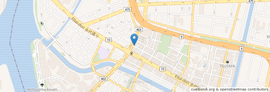 Mapa de ubicacion de みそ福 en Giappone, Tokyo, 江東区.