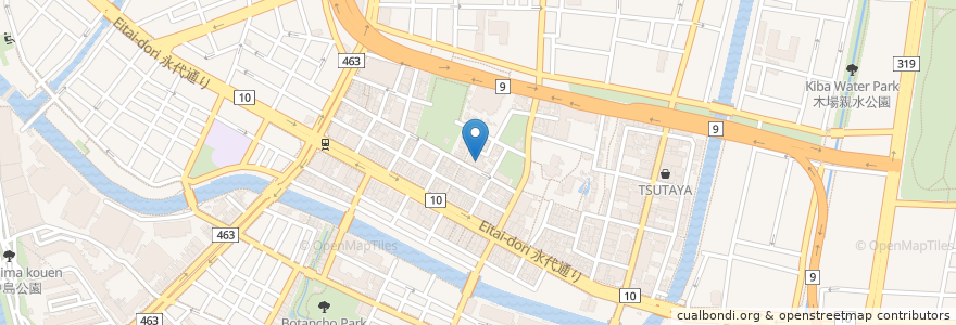 Mapa de ubicacion de 永代寺 en Japon, Tokyo, 江東区.