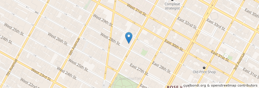 Mapa de ubicacion de L & W Oyster Company en 미국, 뉴욕, New York, New York County, Manhattan, Manhattan Community Board 5.