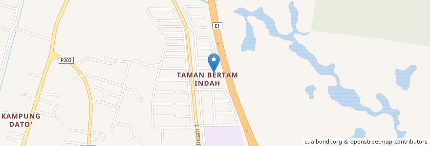 Mapa de ubicacion de Pusat Rukun Tetangga Taman Bertam Indah en Malaysia, Penang, Seberang Perai, Seberang Perai Utara.