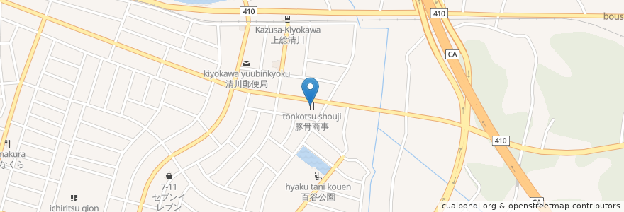 Mapa de ubicacion de 豚骨商事 en 日本, 千葉県, 木更津市.