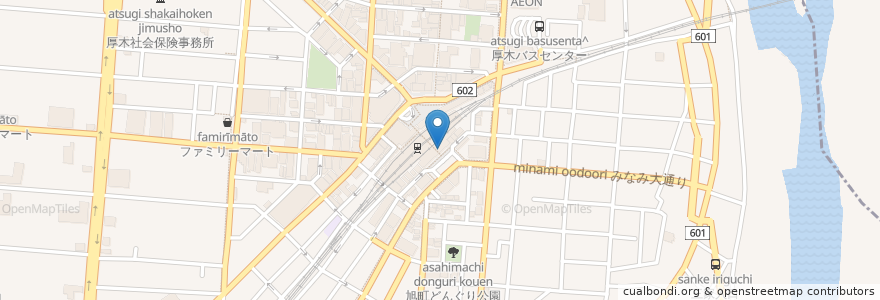 Mapa de ubicacion de エクセルシオール カフェ en 日本, 神奈川県, 厚木市.