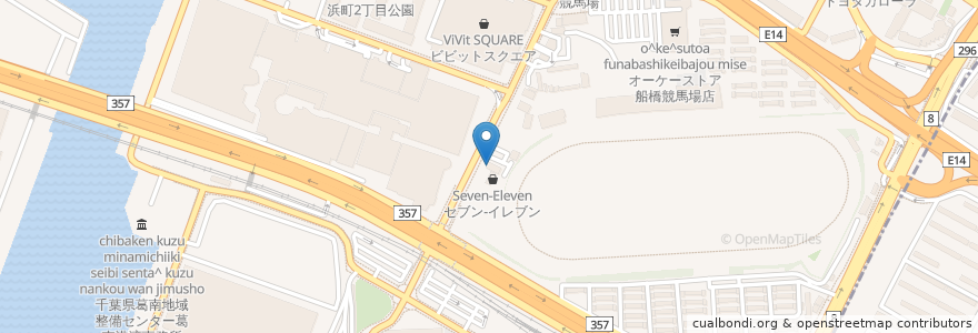 Mapa de ubicacion de 銚子丸 en Япония, Тиба, 船橋市.