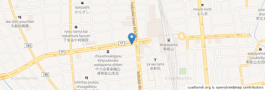 Mapa de ubicacion de お好み焼き　偶 en 日本, 和歌山県, 和歌山市.