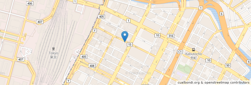 Mapa de ubicacion de ルノアール en Japão, Tóquio, 中央区.