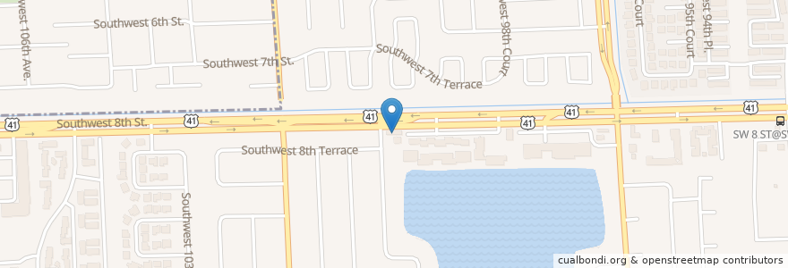 Mapa de ubicacion de Exxon en Amerika Syarikat, Florida, Miami-Dade County.