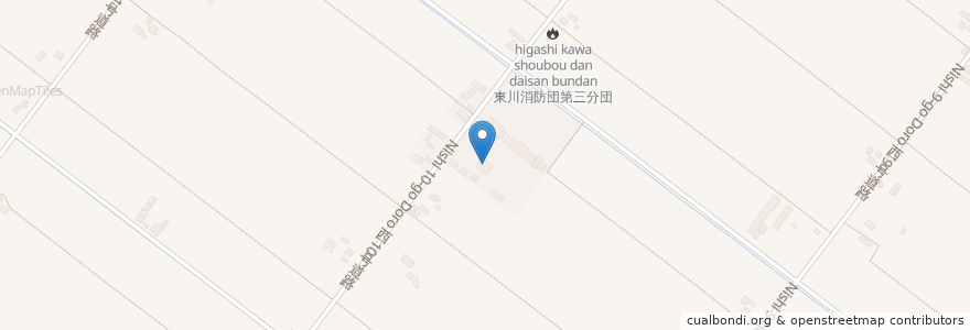 Mapa de ubicacion de 東川第一地区コミュニティセンター en 日本, 北海道, 上川総合振興局, 上川郡(石狩国), 東川町.
