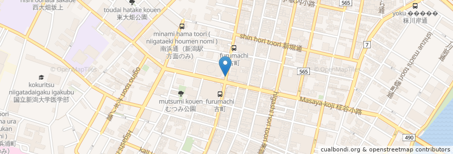 Mapa de ubicacion de トイレ en Япония, Ниигата, 新潟市, 中央区.