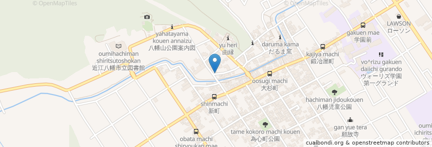 Mapa de ubicacion de aman en Jepun, 滋賀県, 近江八幡市.