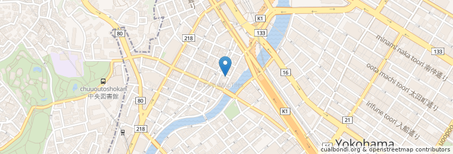 Mapa de ubicacion de センターグリル en Japón, Prefectura De Kanagawa, Yokohama, Barrio Naka.