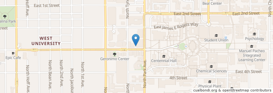 Mapa de ubicacion de Red's Smokehouse and Tap Room en 미국, 애리조나, Pima County, Tucson.