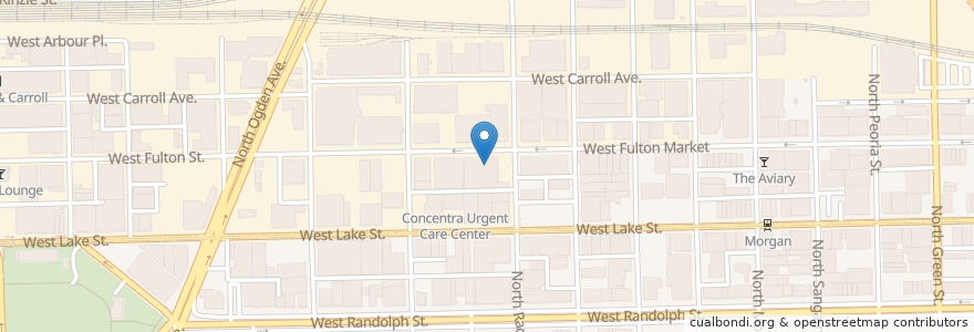 Mapa de ubicacion de Revel Fulton Market en Estados Unidos Da América, Illinois, Chicago.