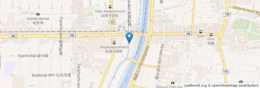 Mapa de ubicacion de Onze 11 en 日本, 京都府, 京都市, 東山区.