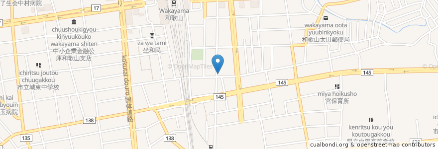 Mapa de ubicacion de くまの en Japonya, 和歌山県, 和歌山市.