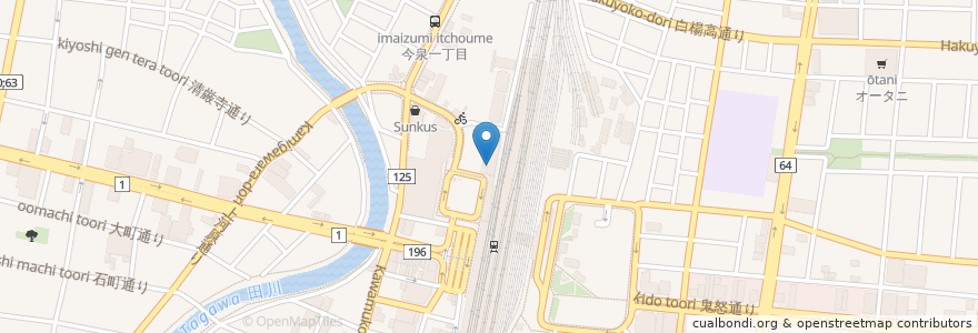 Mapa de ubicacion de 宇都宮みんみん en Japon, Préfecture De Tochigi, Utsunomiya.